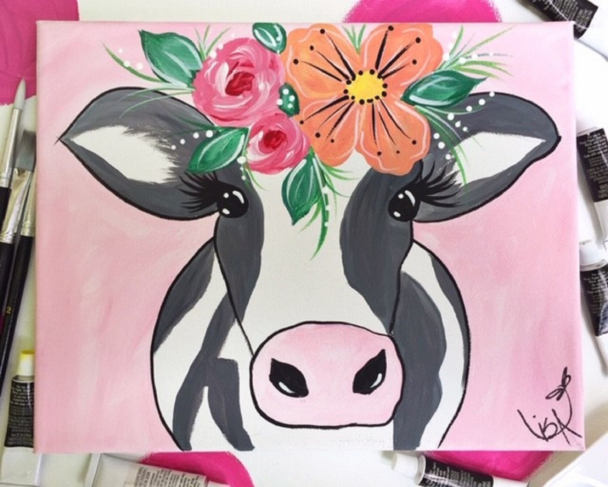 Art to Go Do It Yourself Paint Kit matilda Cow Etsy UK