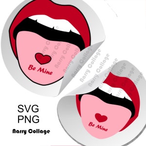 Lips Tougue Out svg, Mouth svg, Silhouette design, Valentien's day svg, SVG cut file ,Silhoutte cut file- Cricut design space