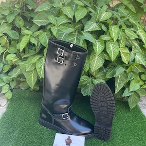 靴 chippewa short engineerboots leather y2k 6E Vintage Chippewa Brand Black Leather Engineer Work Motorcycle