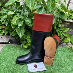 Handmade Revolutionary Riding Leather Long Boot With Leather Sole. Leather Long Boot, Horse Riding Boot, Leather Men Boot, Military Boot