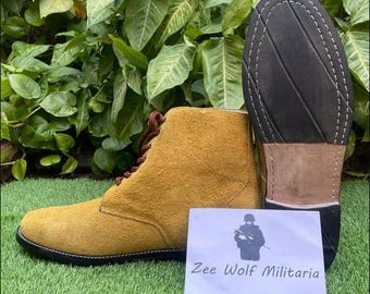 Handmade Suede Leather US Army Military Boots, Vintage Style Combat Shoes for Men, Unisex Boot, Combat Boot, Leather Boot, Army Boot, Boot.