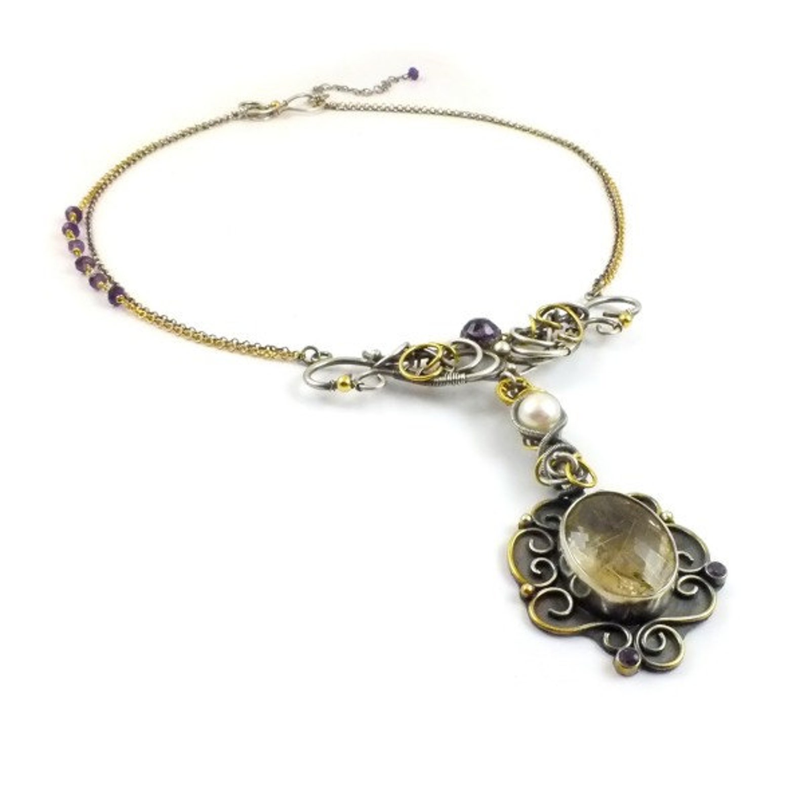 Luxury Wire Wrap Collar Wedding Necklace Gold Plated Etsy