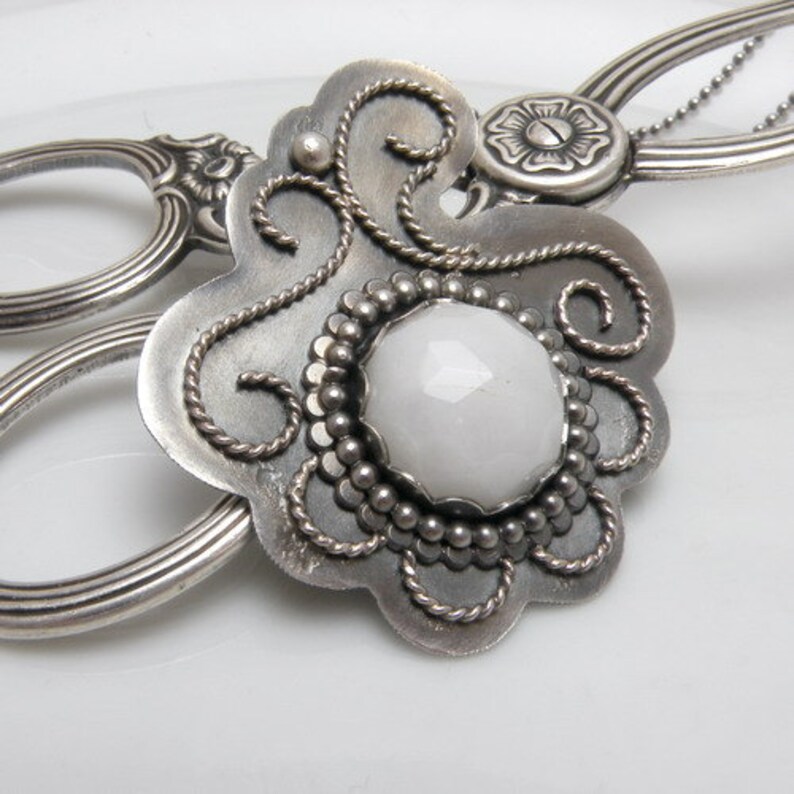 SALE Bridal Jewelry , Rustic Wedding Pendant , Metalwork Jewelry