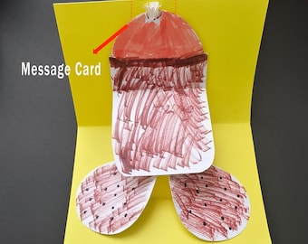 Penis-Themed Adult Humor Couple Birthday & Holiday 3D Pop-Up Folding Greeting Card – Girlfriend Gift
