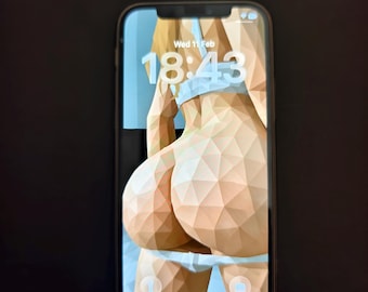 Sensual Nude Phone Wallpaper – Artistic Female Figure, Digital & Printable