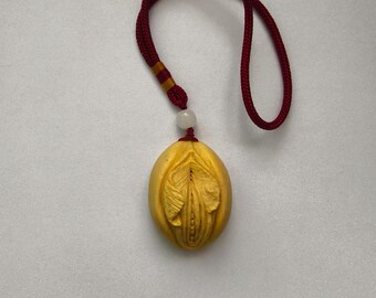 Wooden Vulva Carving – Handmade Art Sculpture, Unique Gift