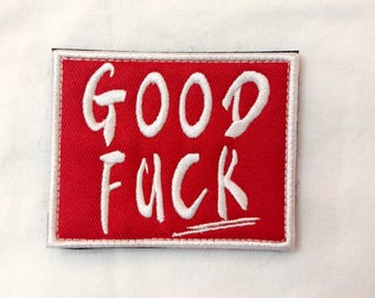 Funny "Good Luck" Velcro Armband Badge – Removable Patch