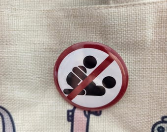 Badge coquin « No Sex » en fer blanc pour adultes de 18 ans et plus – Épinglette créative amusante