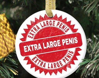 Funny Adult Ceramic Christmas Ornament – Naughty Holiday Decor