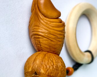 Handcrafted Carved Penis Walnut Craft – Creative Adult Hanging Ornament
