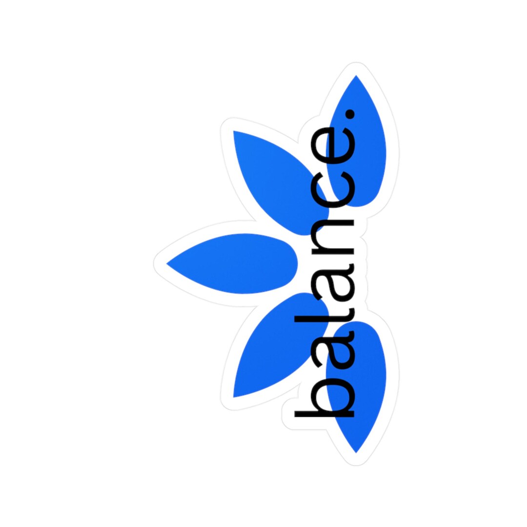 Balance Vinyl Sticker, Yoga Meditation Decal, Mindfulness Planner ...