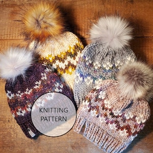 KNITTING PATTERN - The Sprouts Hat, Super Bulky Knit Hat Pattern