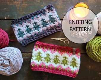 KNITTING PATTERN, The Gunflint Pines Headband, Chunky Knit, Bulky Weight Headband Pattern