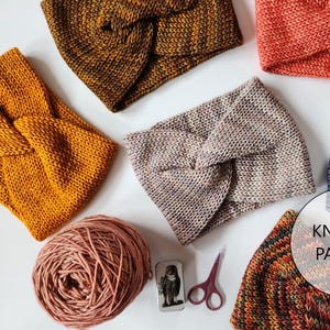 KNITTING PATTERN - The Simple Twisted Headband, Worsted Weight Knit Ear Warmer Pattern
