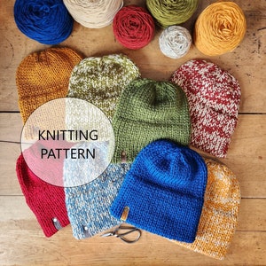 KNITTING PATTERN - The Two Island Lake Hat, Knit Hat Pattern