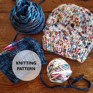 KNITTING PATTERN - The Simple Winter Hat, Super Bulky Knit Hat Pattern