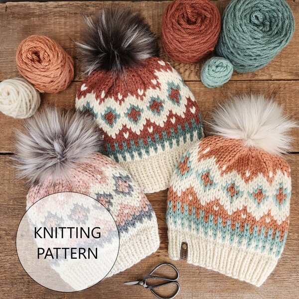 KNITTING PATTERN - The Castle Danger Hat, Bulky Knit Hat Pattern
