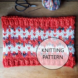 KNITTING PATTERN - Shoreline Cowl, Super Bulky Knit Cowl/Neckwarmer Pattern