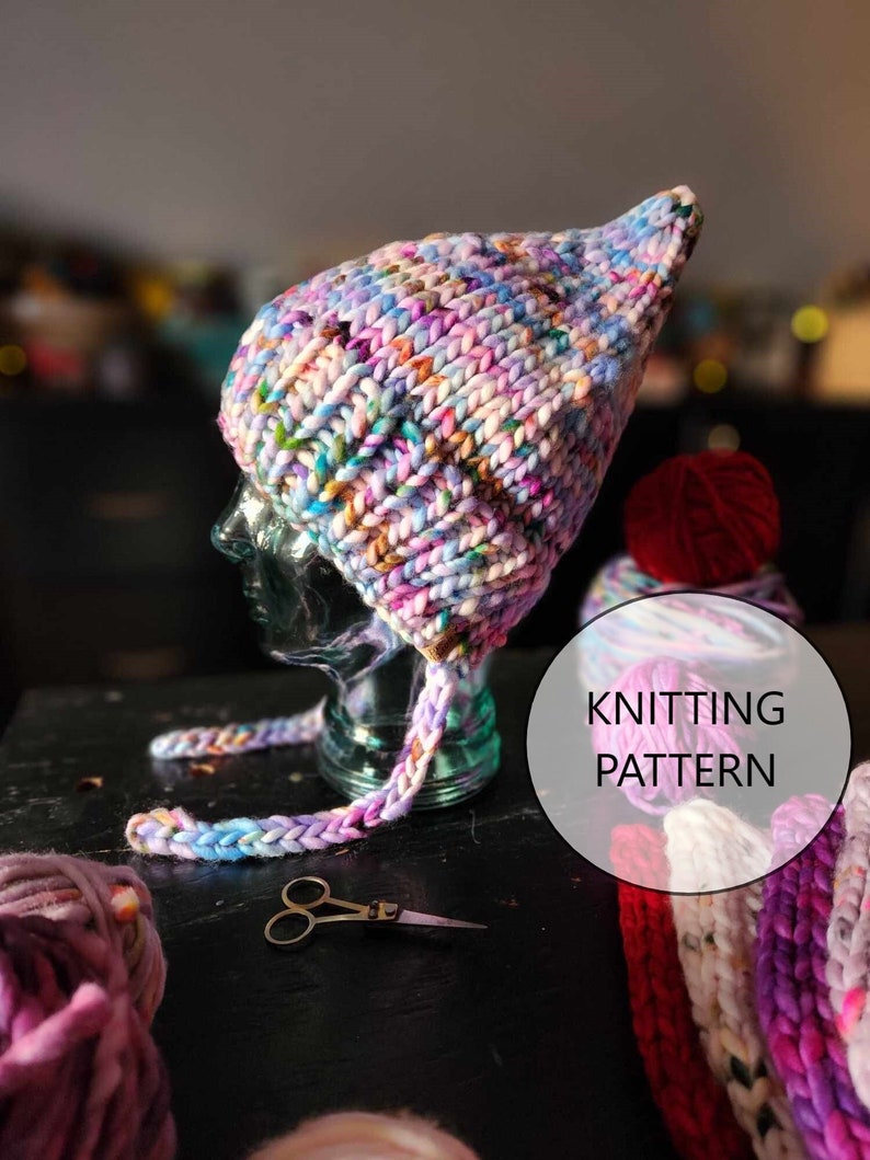 KNITTING PATTERN - the Forest Gnome Split Brim Hat, Super Bulky Knit ...
