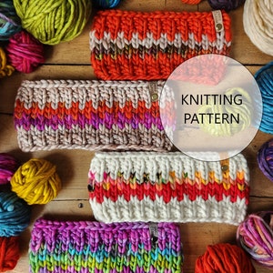 KNITTING PATTERN - Every Little Bit Headband, Super Bulky Knit Headband Pattern