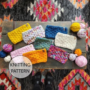 KNITTING PATTERN - Pincushion Headband, Easy, Beginner Super Bulky Knit Headband Pattern