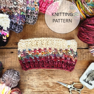 KNITTING PATTERN - Stratification Headband, Super Bulky Knit Headband Pattern