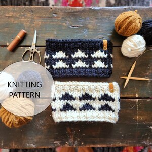 KNITTING PATTERN - Campground Headband, Super Bulky Knit Headband Pattern