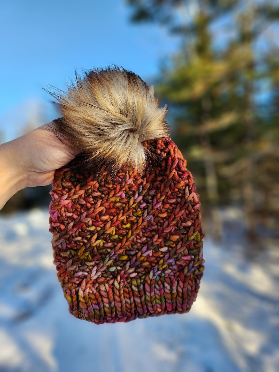 The Gales of November Hat Hand Knit Hat Autumn Colors Etsy