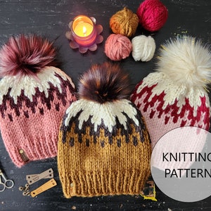 KNITTING PATTERN - Ginger House Hat, Super Bulky Knit Hat Pattern