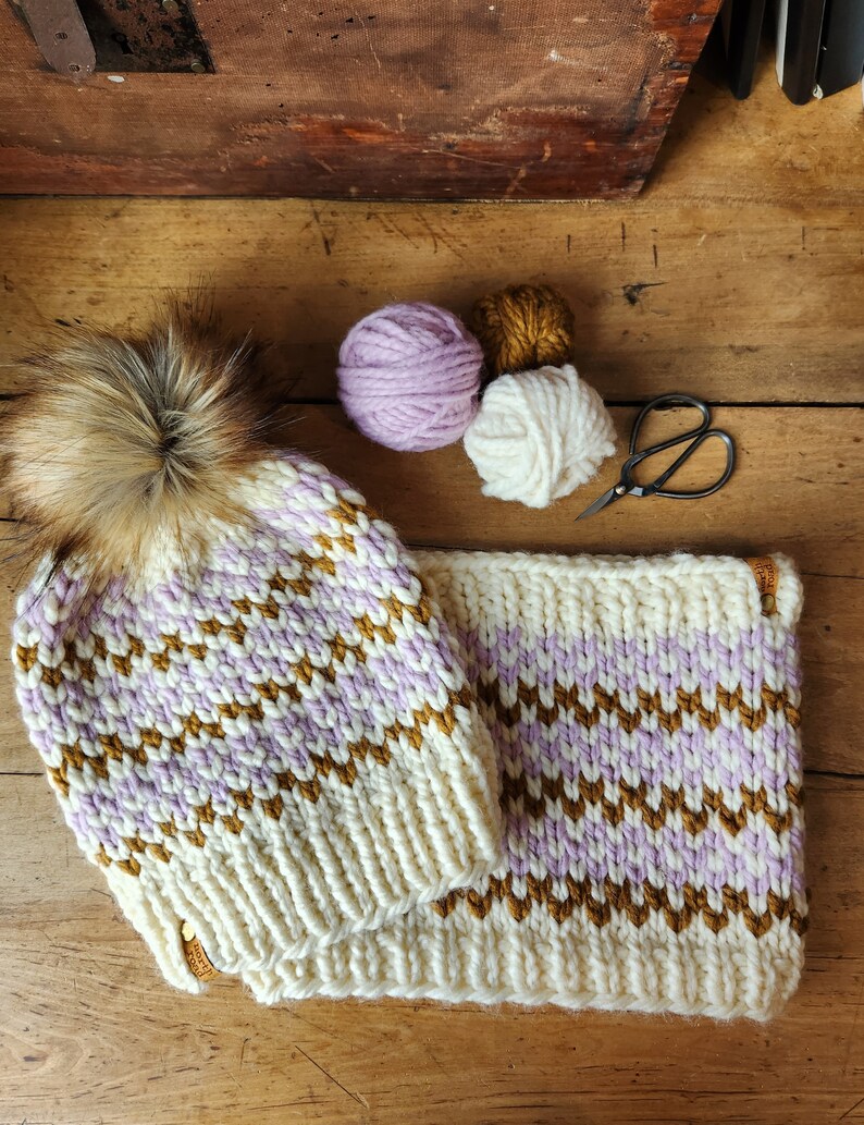 KNITTING PATTERN - Fresh Tracks Hat, Super Bulky Knit Hat Pattern - Etsy