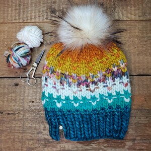 KNITTING PATTERN - the Stratification Hat, Super Bulky Knit Hat Pattern ...