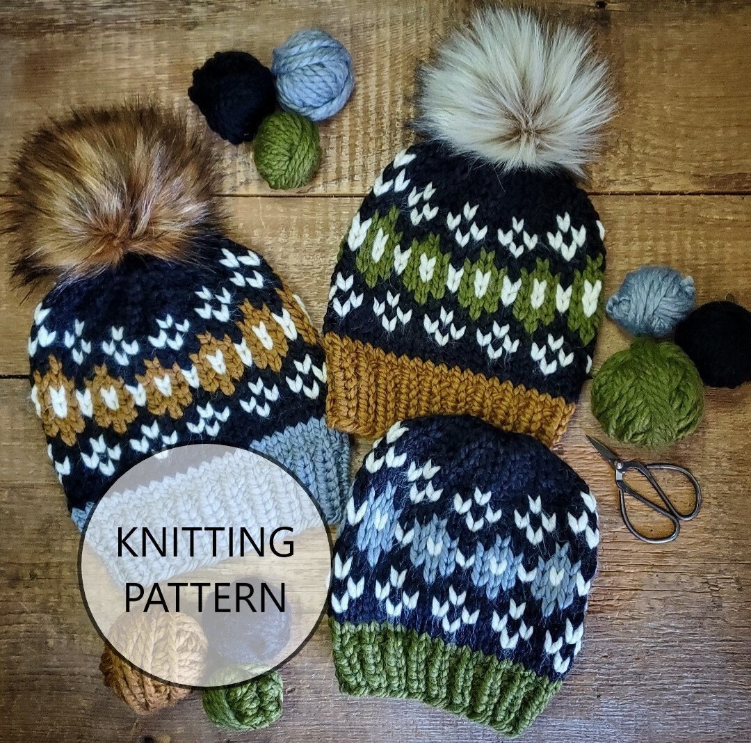 KNITTING PATTERN - Lutsen Hat, Super Bulky Knit Hat Pattern - Etsy