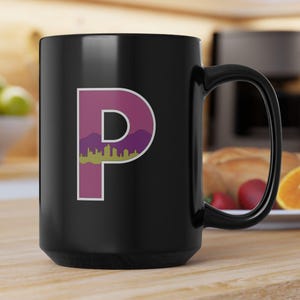 Portland Maine Dropout Mug Portland Skyline Mug 15oz Black Ceramic Coffee Cup Bold Creative Gift for Entrepreneurs & Nonconformists