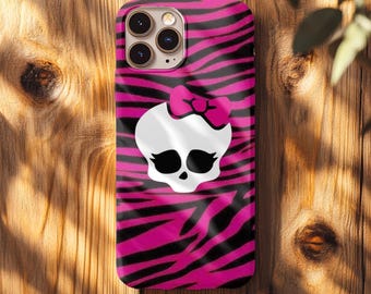 Cute Pink Cheetah Monster Phone Case iPhone 17 16 15 14 13 12 11 X Pro Plus Max, Birthday Gift
