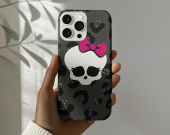 Cute Cheetah Print Monster Phone Case iPhone 17 16 15 14 13 12 11 X Pro Plus Max, Birthday Gift, Y2K Phone Case