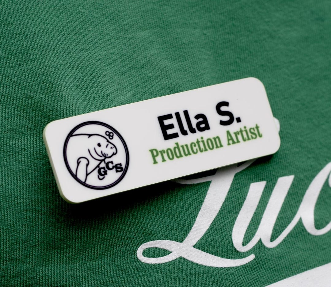 Personalized FRP Nametag / Name Badge With Magnetic Backing, Made in ...