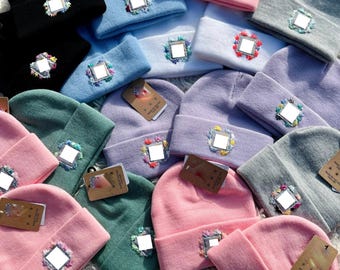 Flower Embroidered Beanie