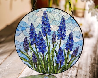 Hyacinth Bouquet Acrylic Window Hanging: Faux Stained Glass Art - Etsy
