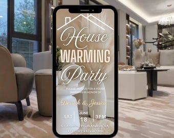 House warming party invitation, animated house warming invitation, new apartment invitation, digital invitation