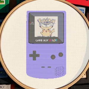 Retro Handheld Console Cross Stitch Pattern | Digital Download | Classic Monster Game