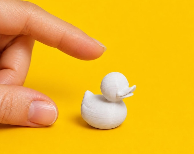 Miniature Rubber Duck Figurine | 1:12 Scale Dollhouse Bathroom Accessory
