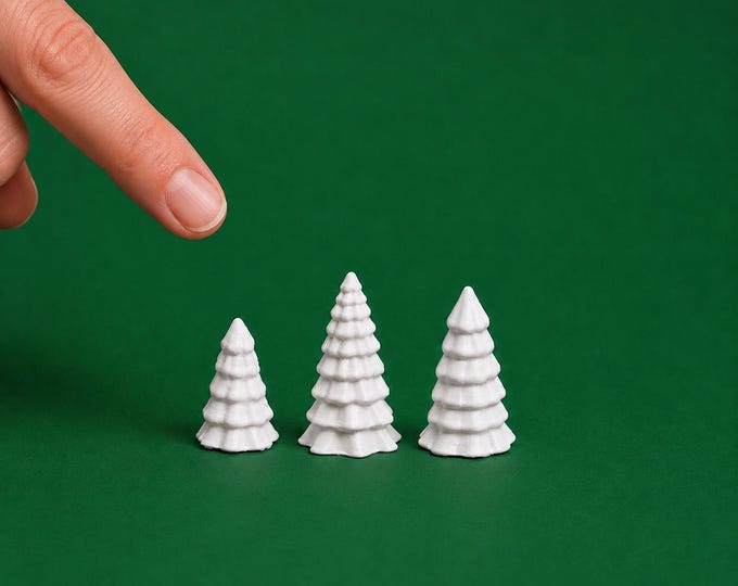 1:12 Scale Miniature Christmas Trees – 3D Printed Holiday Trees