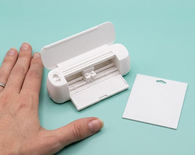 1:12 Scale Miniature Craft Cutting Machine & Mat – Unpainted DIY Hobby Accessory