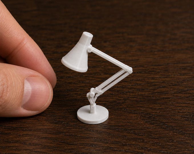 Miniature Desk Lamp – 1:12 Scale Unpainted 3D PRINT