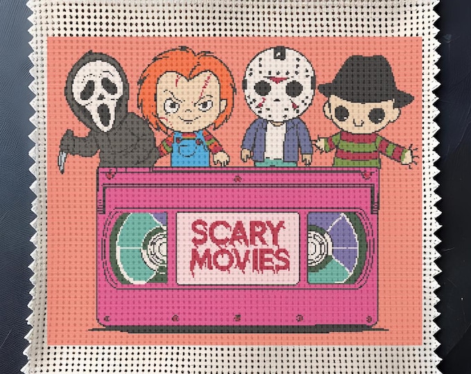 Neon Horror Night – Cross Stitch Pattern