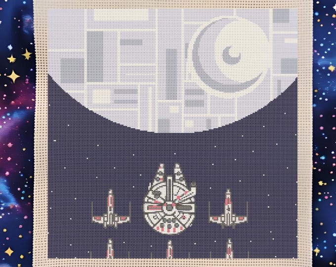 Death Star Escape – Star Wars Cross Stitch Pattern