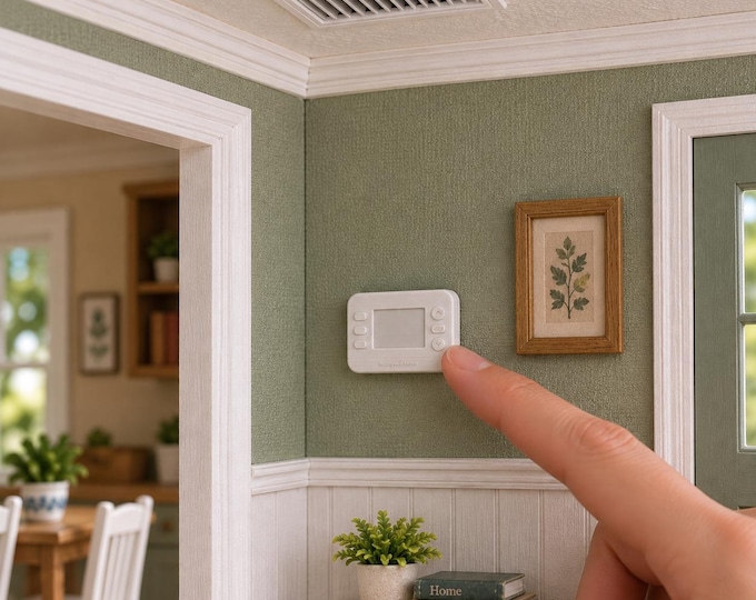 1:12 Scale Miniature Thermostats – Choose Your Style