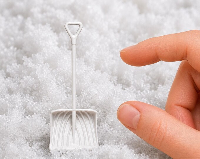 1:12 Scale 3D Printed Snow Shovel | Miniature Winter Dollhouse Accessory