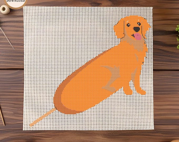 Corndog Retriever Cross Stitch Pattern | Digital Download