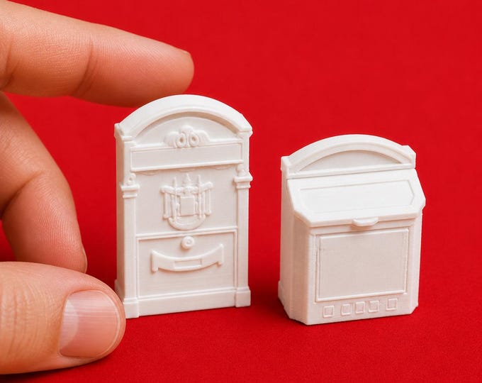 1:12 Scale Dollhouse Mailbox – 3D Printed Miniature Accessory, Unpainted Styles